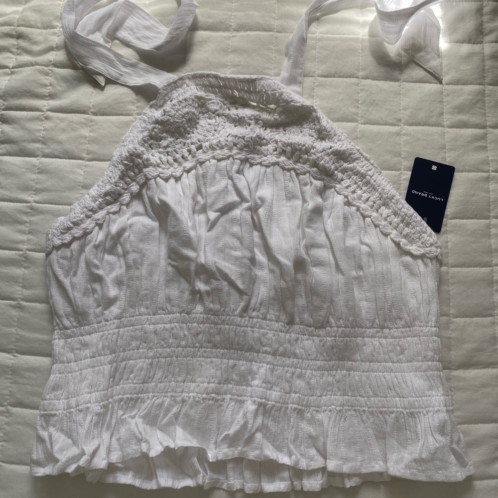 White crochet top